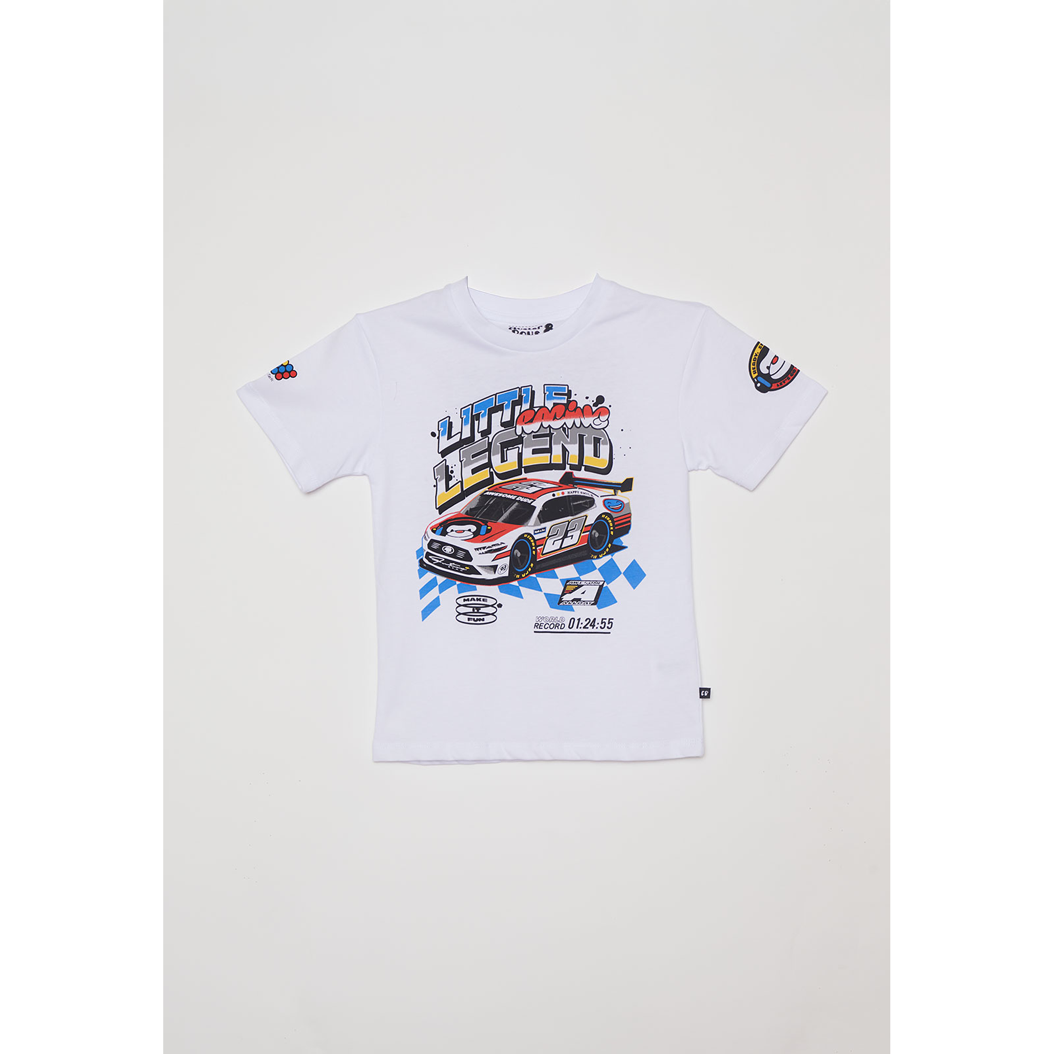 Polera Legend Racing Niño Blanco Familyshop 1