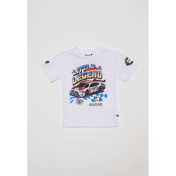 Polera Legend Racing Niño Blanco Familyshop 1