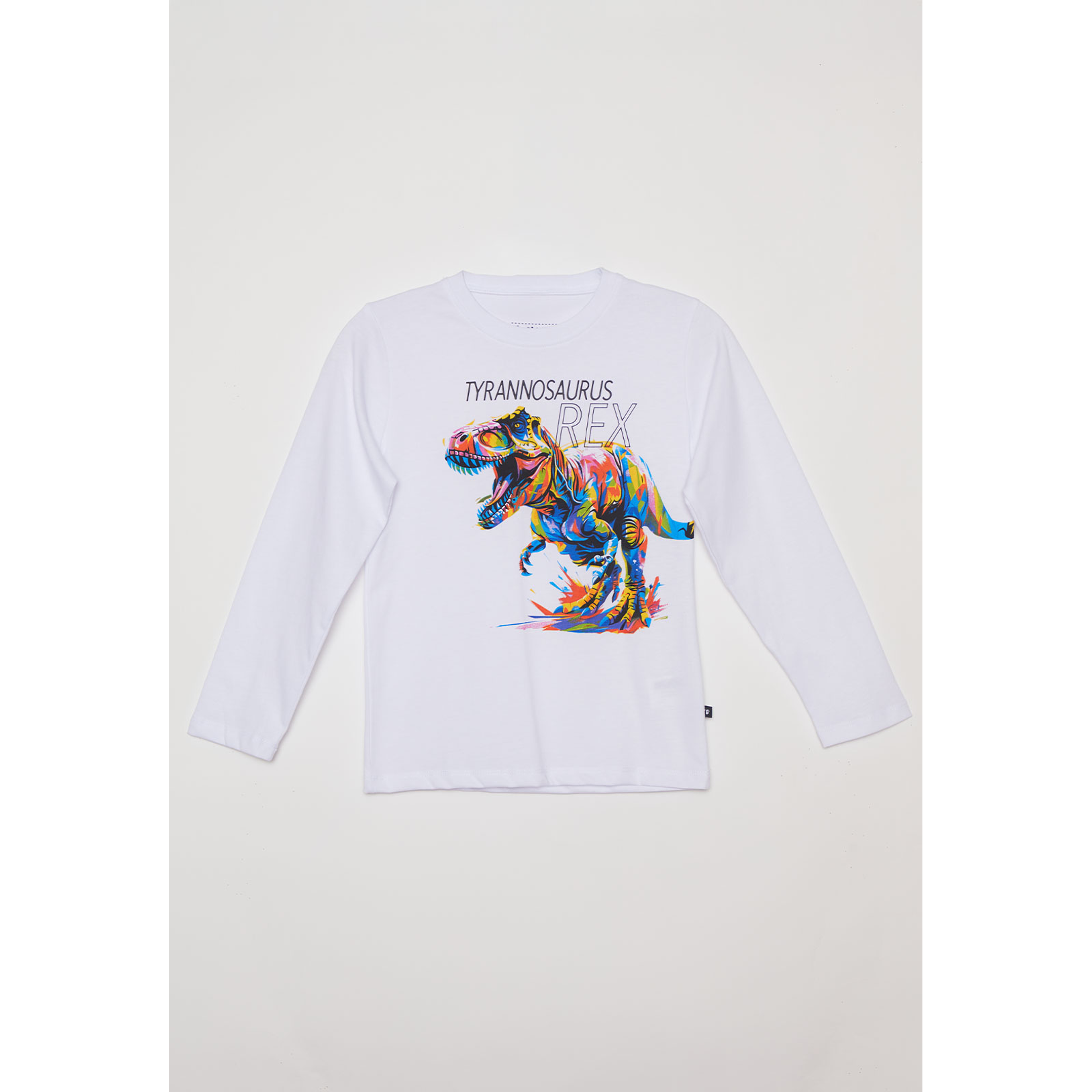 Polera Tyrannosaurus Niño Blanco Familyshop 1