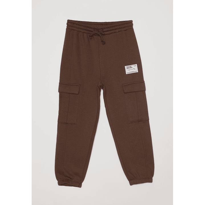 Pantalón Buzo Cargo Niño Café Familyshop 1