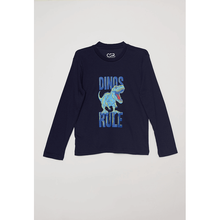 Pijama Jersey Dino Niño Azul Familyshop 2