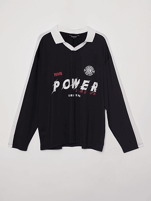 Polera Deportiva Power Hombre Negro Familyshop