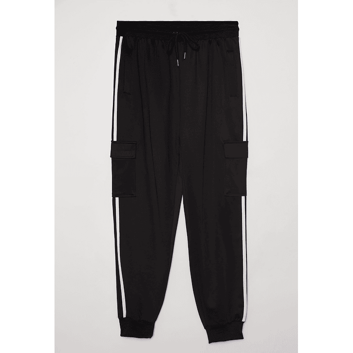 Pantalón Buzo Cargo Costado Hombre Negro Familyshop 5