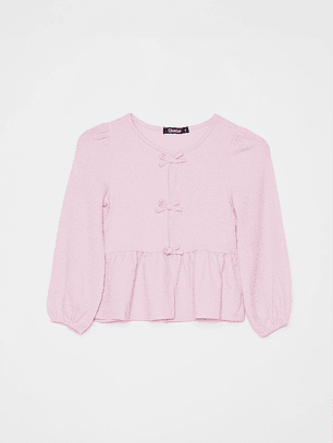 Polera Coquette Niña Lila Familyshop