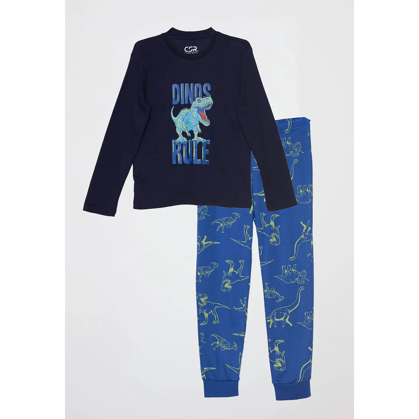 Pijama Jersey Dino Niño Azul Familyshop 4