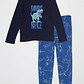 Pijama Jersey Dino Niño Azul Familyshop - Miniatura 1