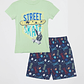 Pijama Corto Niño Skate Verde Familyshop - Miniatura 1