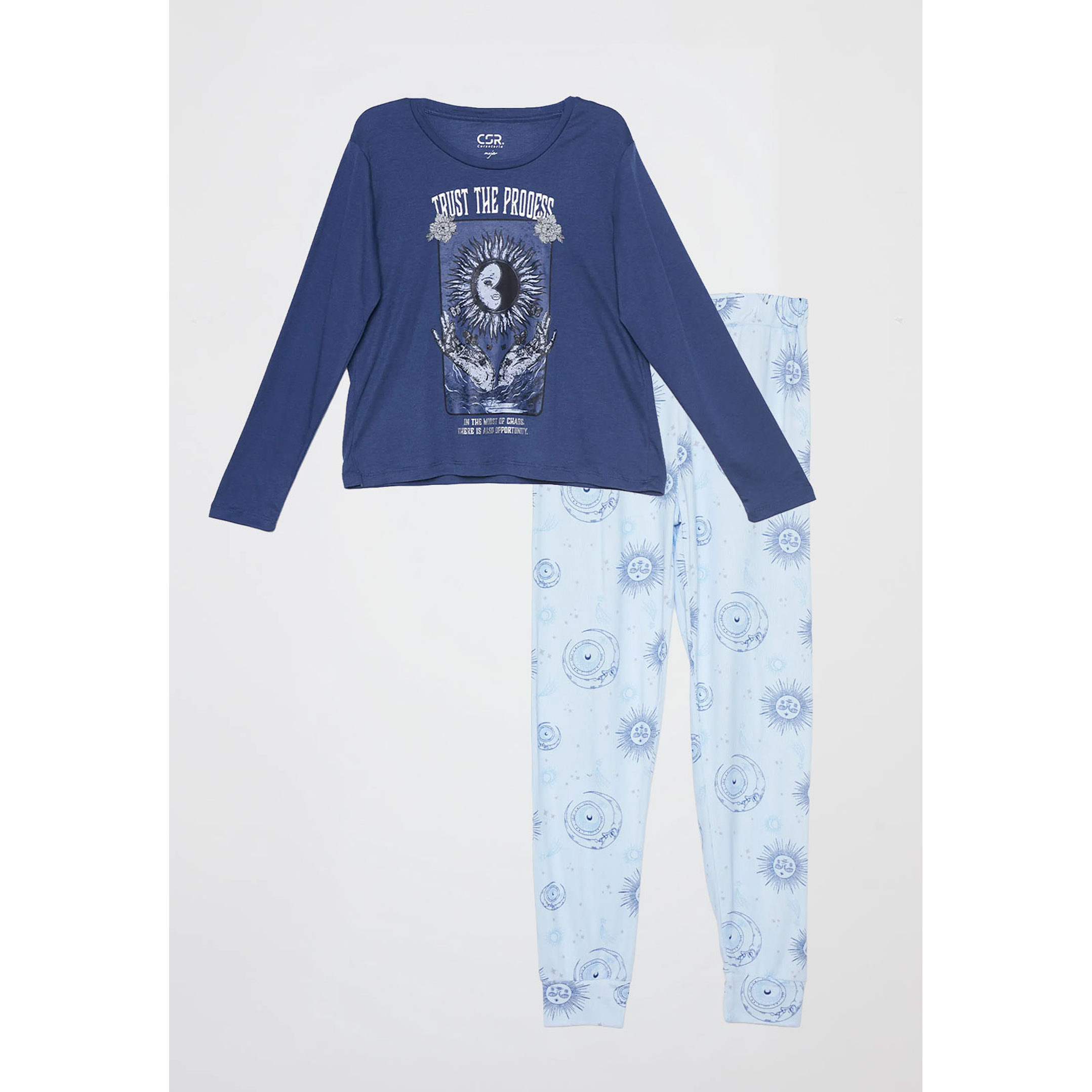 Pijama Print Mujer Azul Familyshop 1