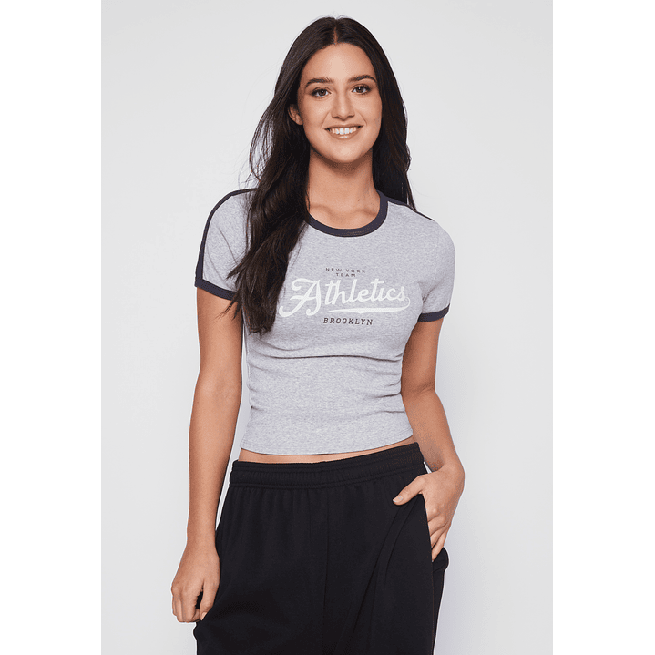 Polera Sport Athletics Mujer Gris Familyshop 1