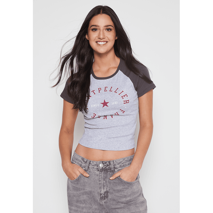 Polera Bicolor Montpellier Mujer Gris Familyshop 1