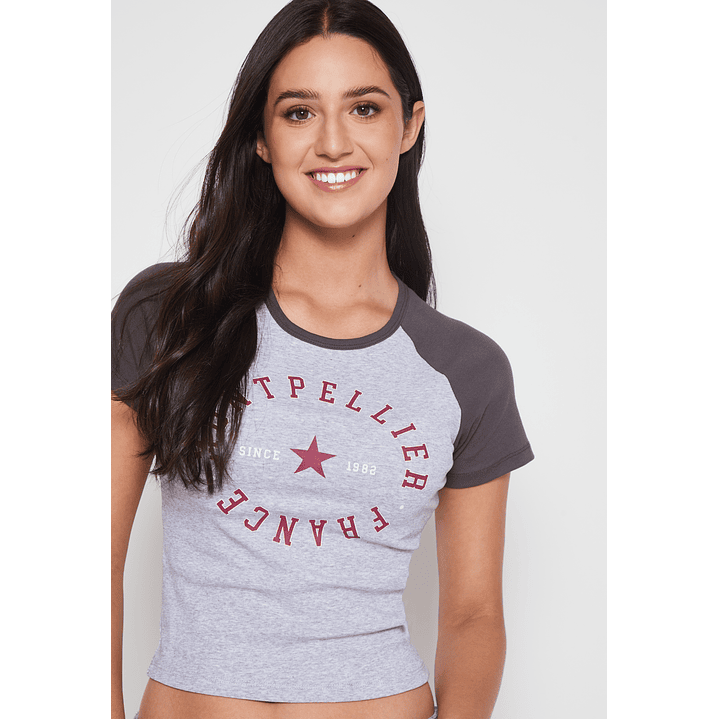 Polera Bicolor Montpellier Mujer Gris Familyshop 3