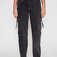 Jeans Wide Leg Cargo Mujer Negro Familyshop - Miniatura 1
