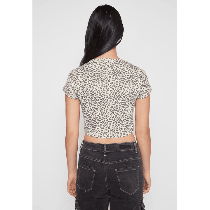 Polera Leopard Mujer Beige Familyshop 4