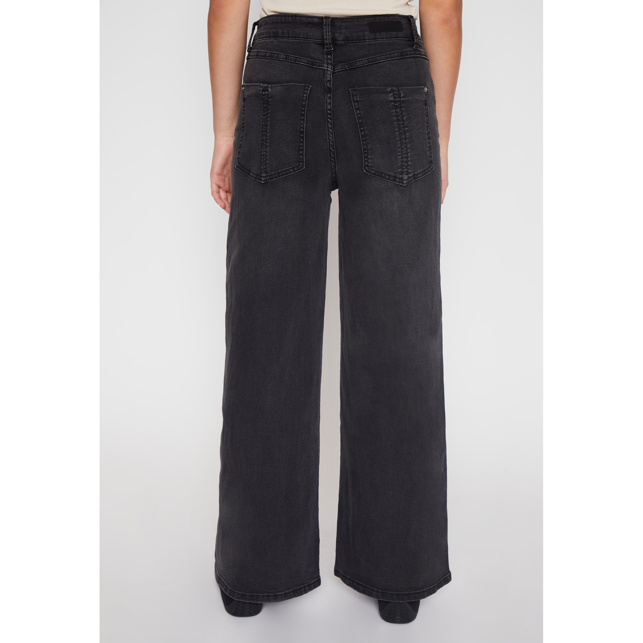 Jeans Wide Leg Stretch Mujer Negro Familyshop 3