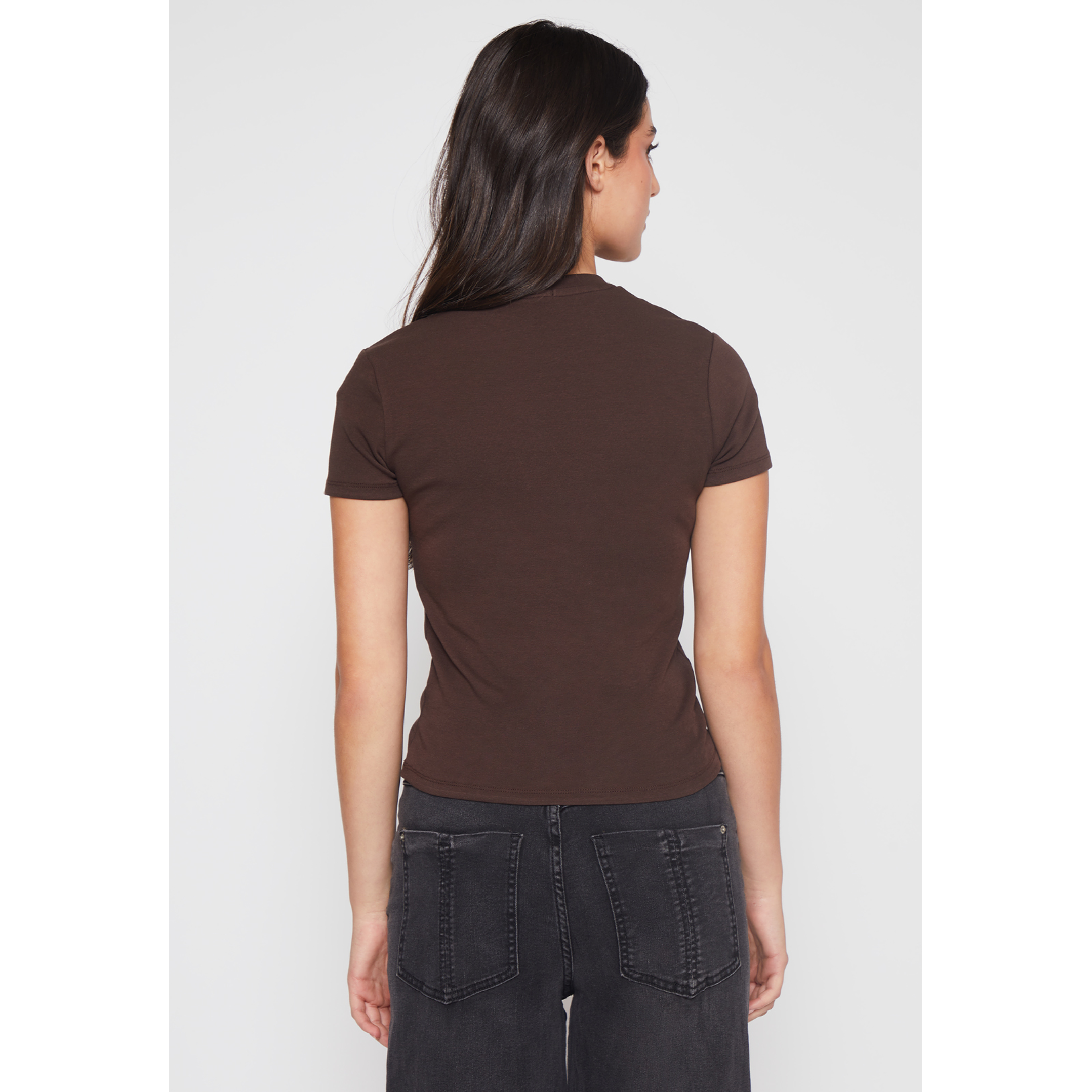 Polera Basic Mujer Café Familyshop 4