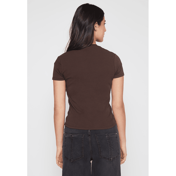 Polera Basic Mujer Café Familyshop 4