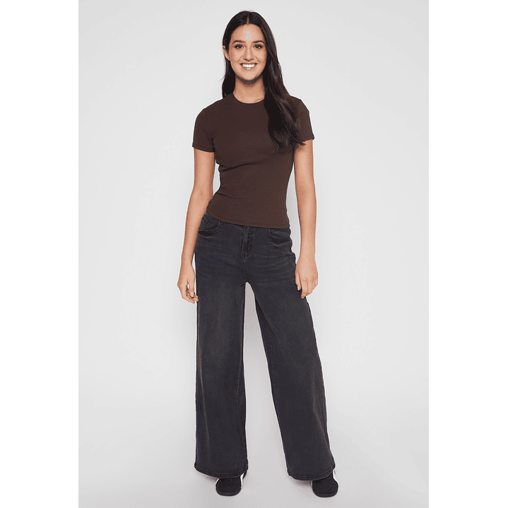 Polera Basic Mujer Café Familyshop 2