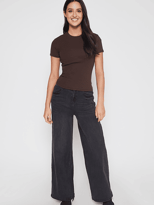 Polera Basic Mujer Café Familyshop