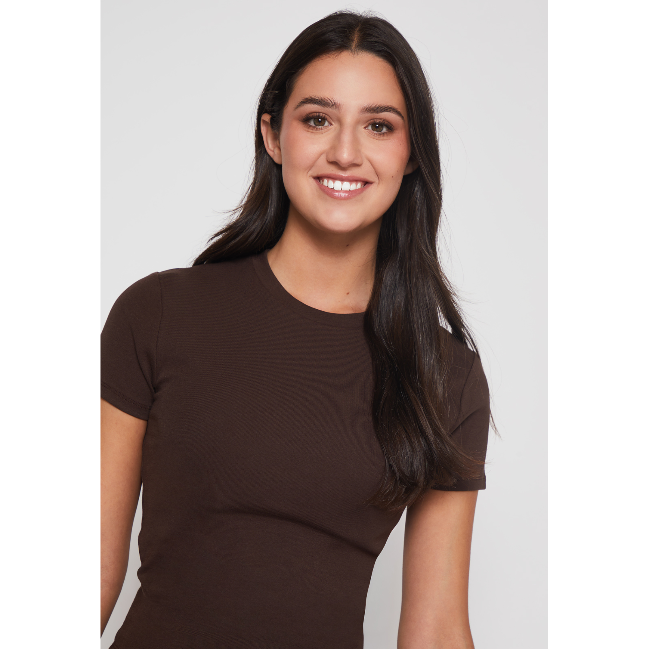 Polera Basic Mujer Café Familyshop 3