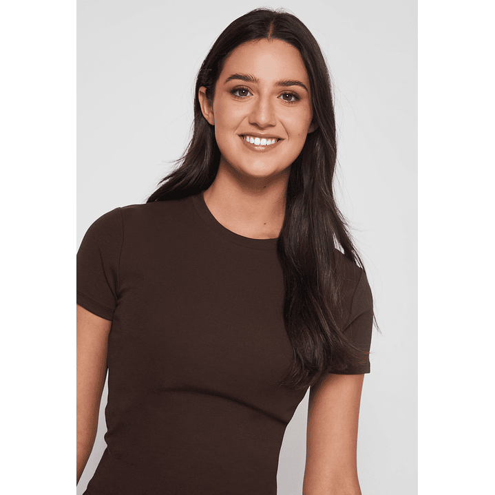 Polera Basic Mujer Café Familyshop 3