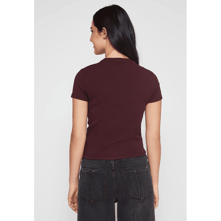 Polera Basic Mujer Burdeo Familyshop 4