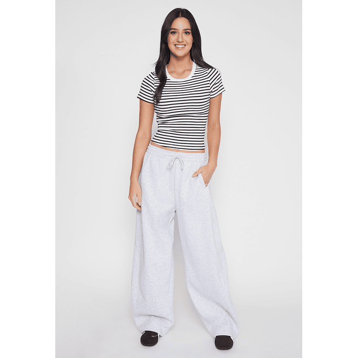 Pantalón Buzo Barrel Mujer Gris Familyshop 2