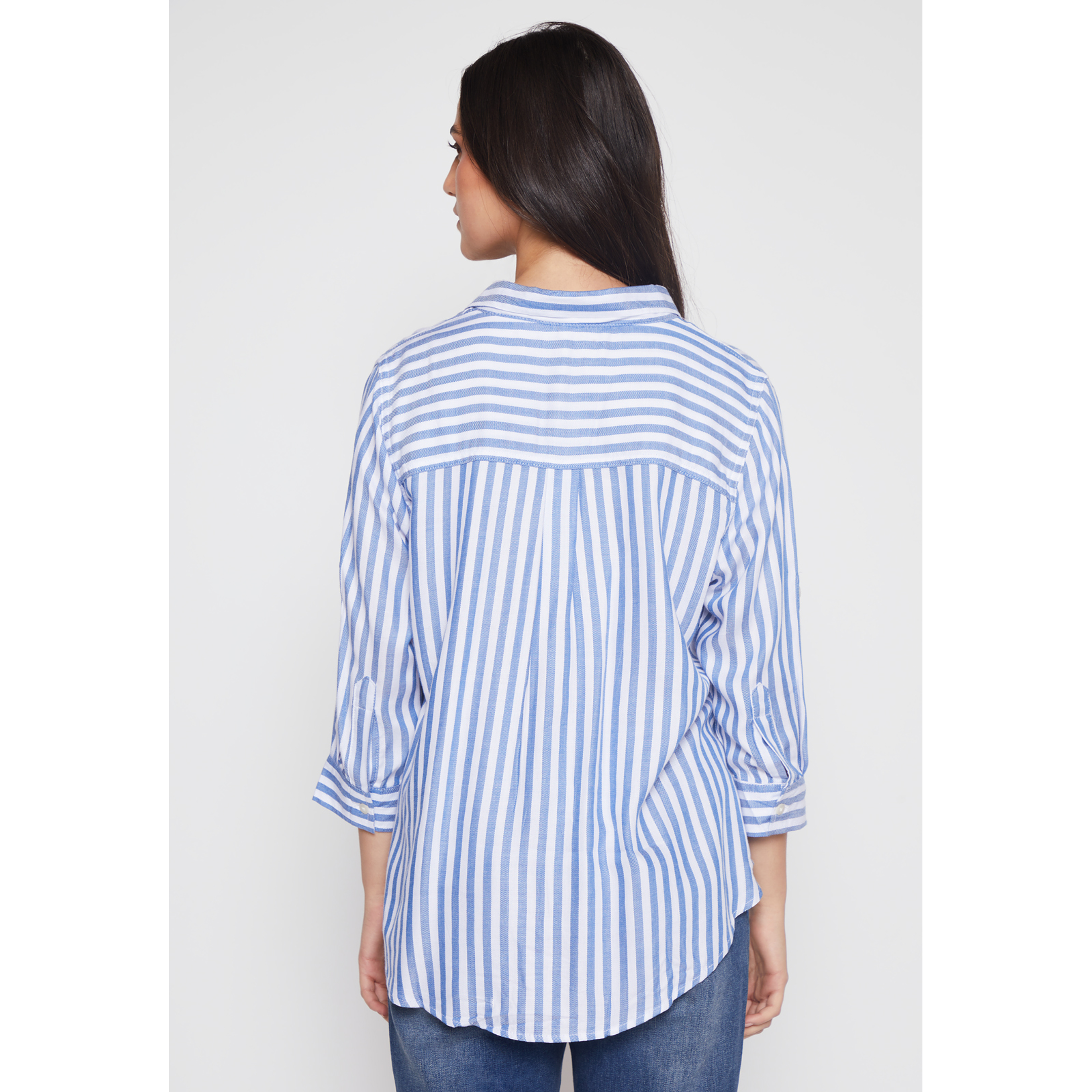 Blusa Rayada Mujer Celeste Familyshop 4