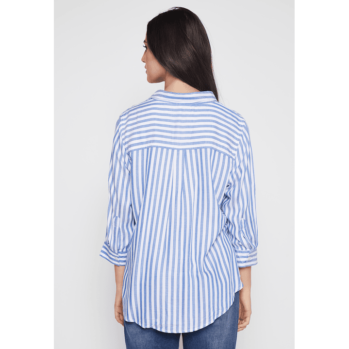 Blusa Rayada Mujer Celeste Familyshop 4