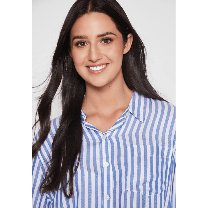 Blusa Rayada Mujer Celeste Familyshop 3