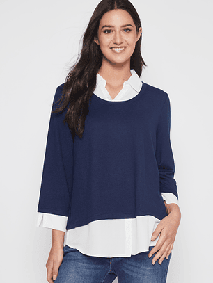 Sweater Chic Mujer Azul Familyshop