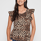 Polera Leopard Mujer Café Familyshop - Miniatura 1
