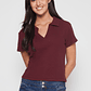 Polera Cuello Mujer Burdeo Familyshop - Miniatura 1