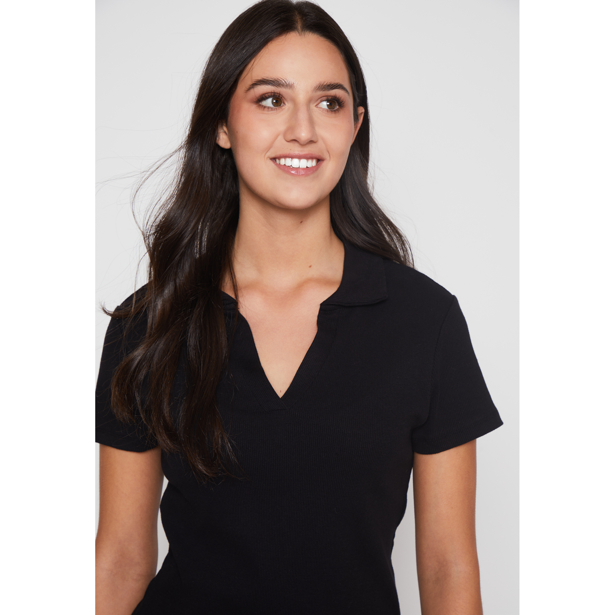 Polera Cuello Mujer Negro Familyshop 3