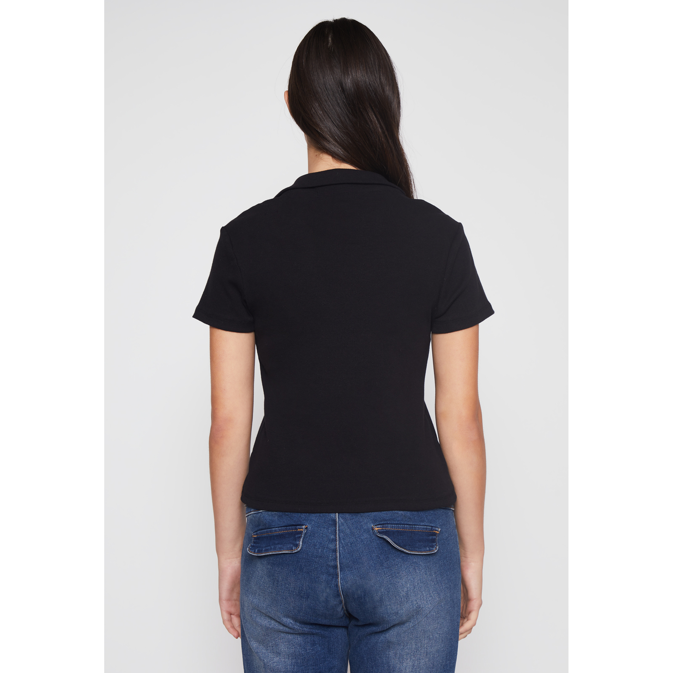 Polera Cuello Mujer Negro Familyshop 4
