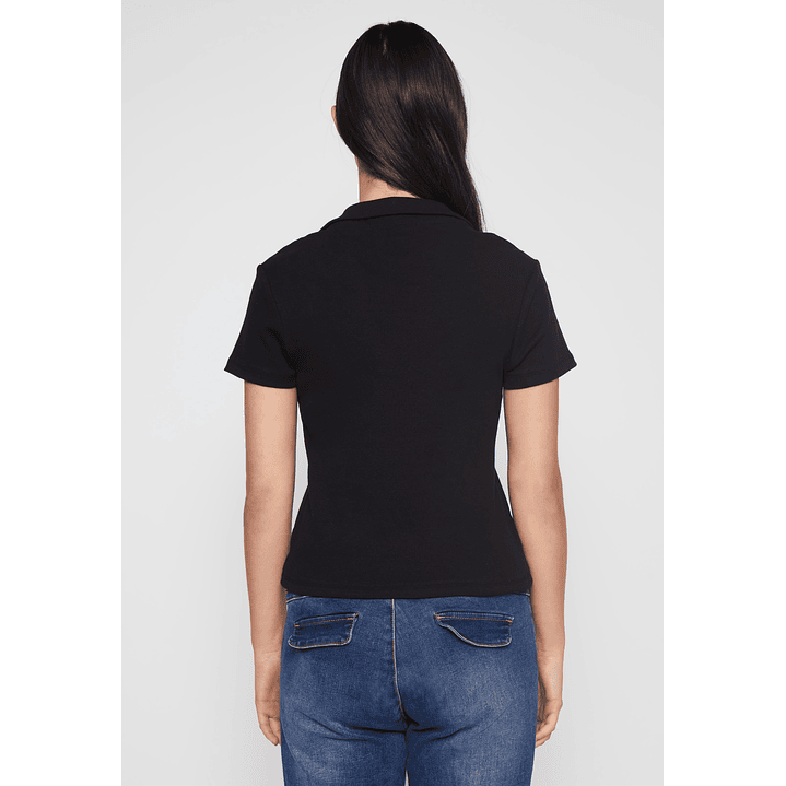 Polera Cuello Mujer Negro Familyshop 4