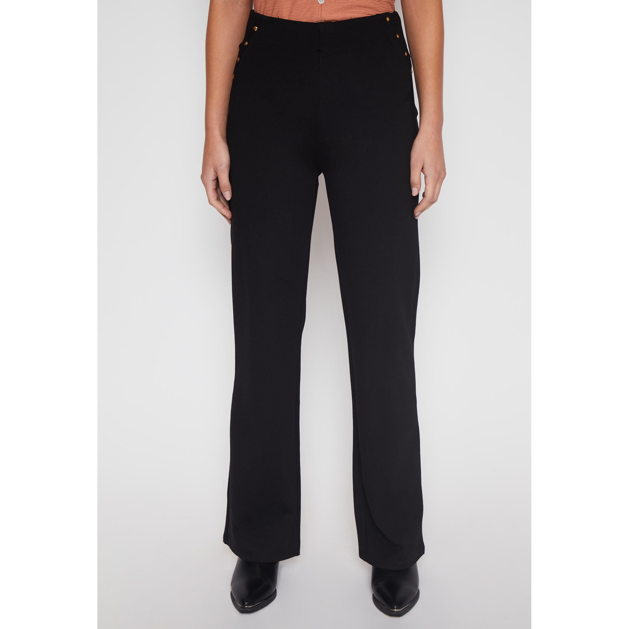 Calza Wide Leg Mujer Negro Familyshop 1