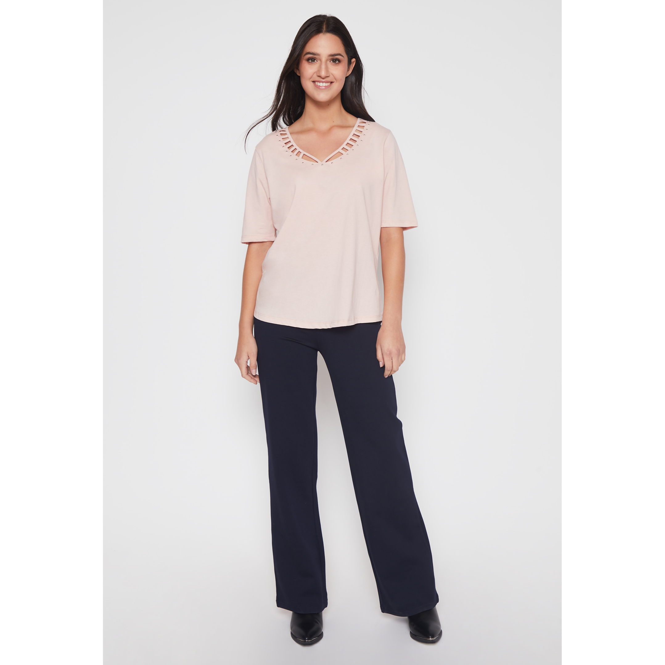 Calza Wide Leg Mujer Azul Familyshop 2