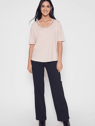 Calza Wide Leg Mujer Azul Familyshop