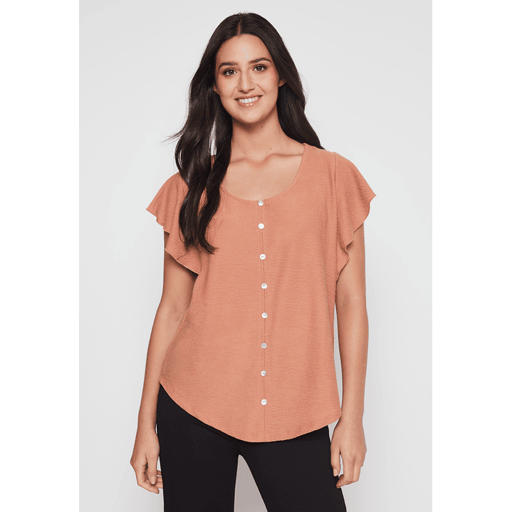 Polera Vuelo Mujer Caramelo Familyshop 1