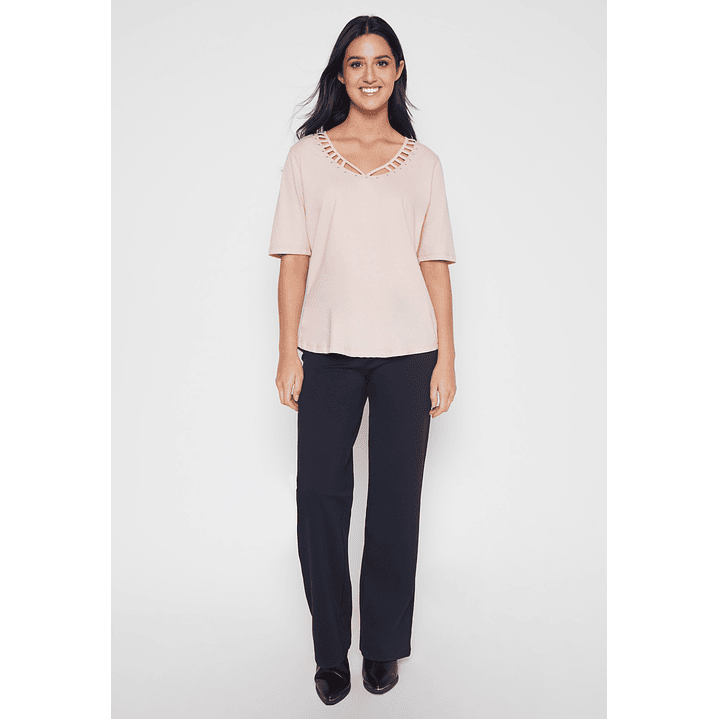 Polera Escocesa Mujer Rosado Familyshop 2