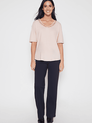 Polera Escocesa Mujer Rosado Familyshop