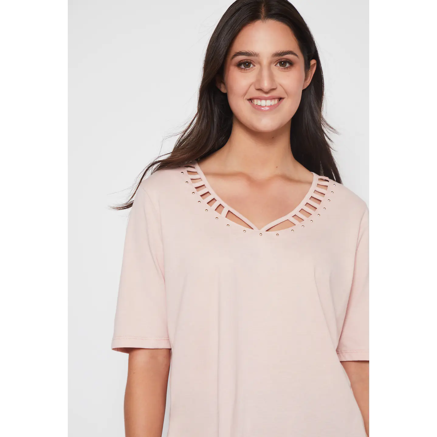 Polera Escocesa Mujer Rosado Familyshop 3