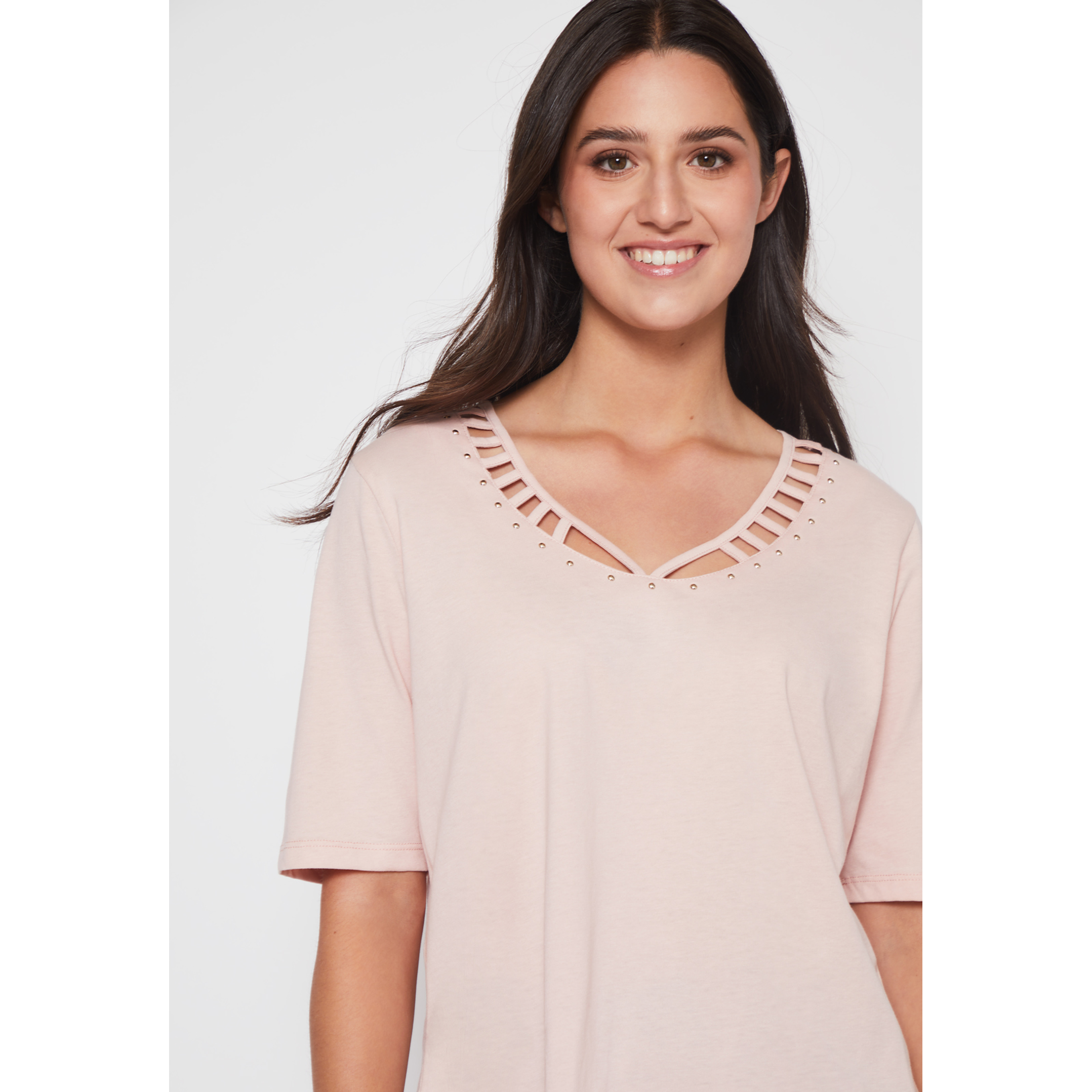 Polera Escocesa Mujer Rosado Familyshop 3