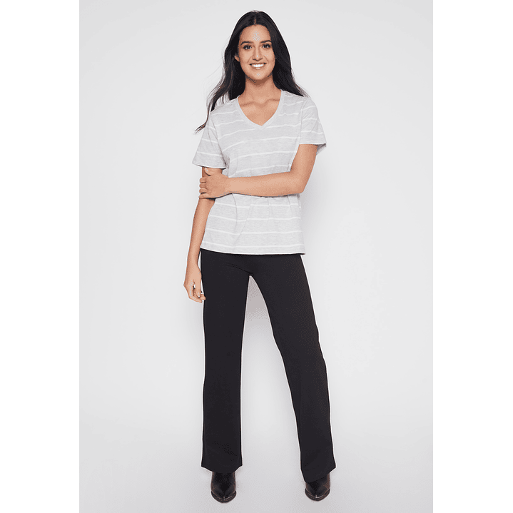 Polera Rayada Mujer Gris Familyshop 3