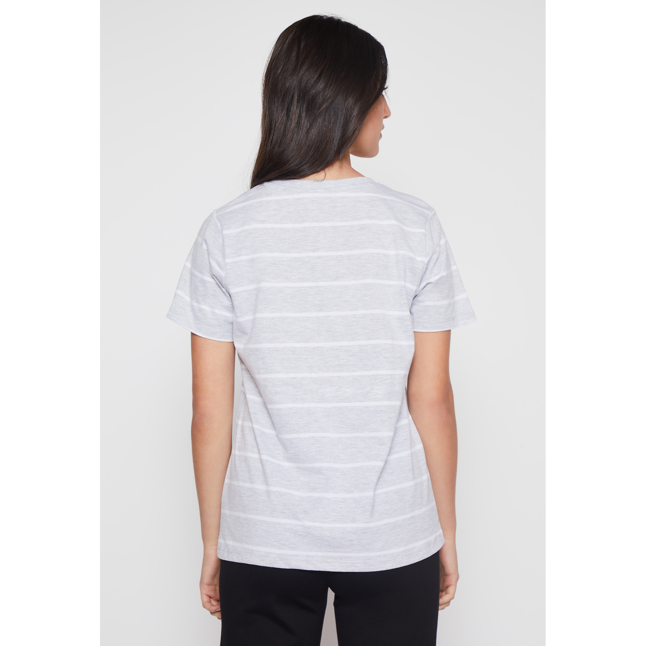 Polera Rayada Mujer Gris Familyshop 4