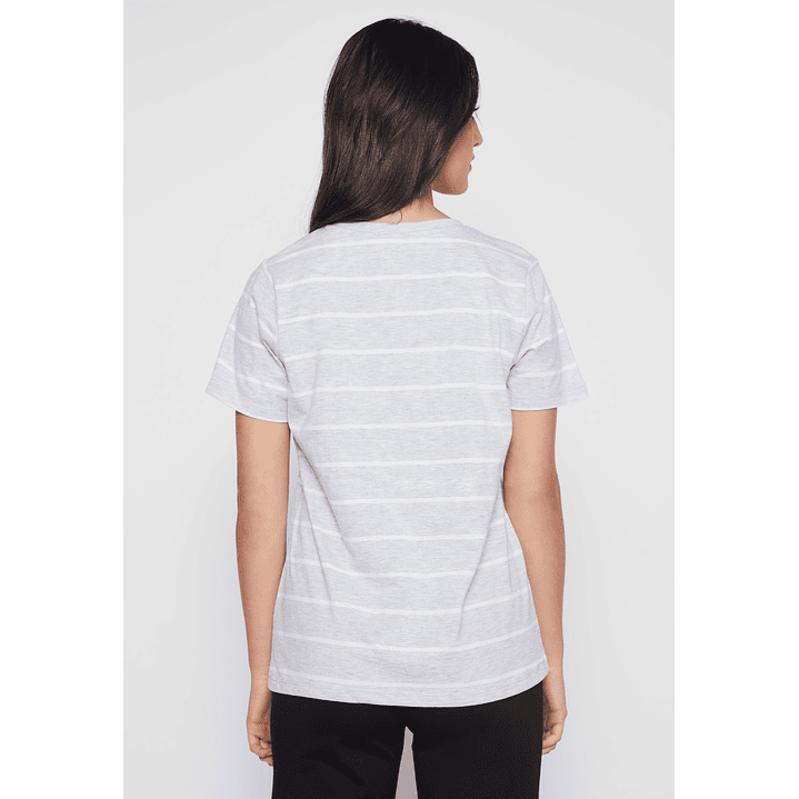 Polera Rayada Mujer Gris Familyshop 4