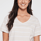 Polera Rayada Mujer Beige Familyshop - Miniatura 3
