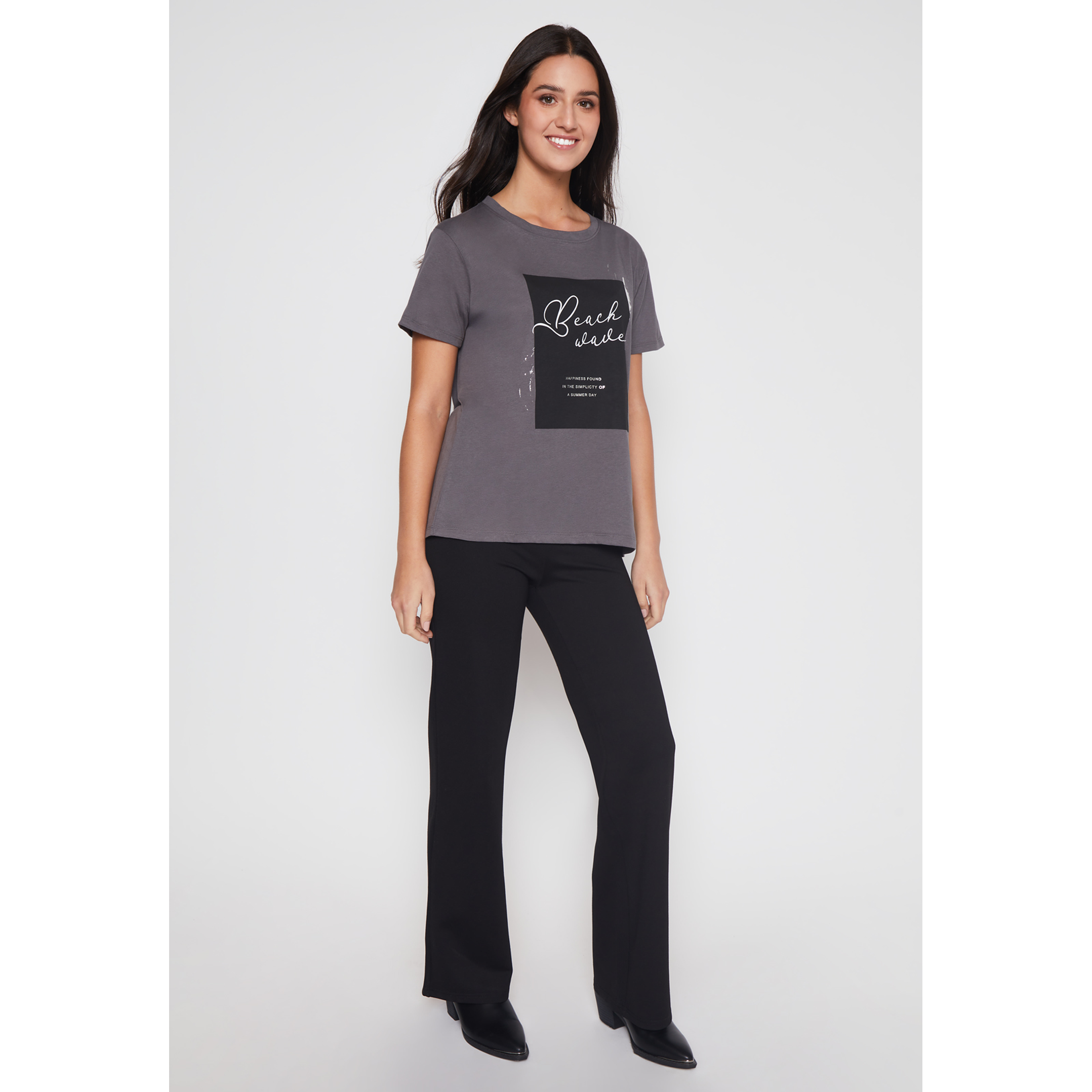 Polera Silver Beach Mujer Gris Familyshop 2