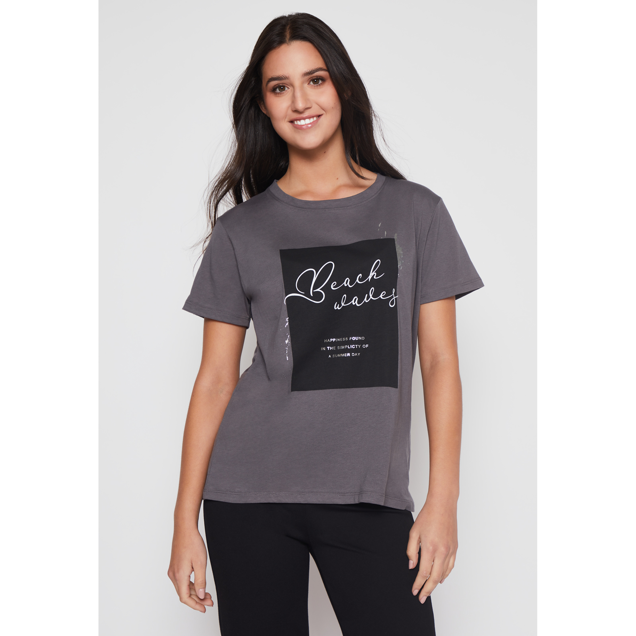 Polera Silver Beach Mujer Gris Familyshop 1