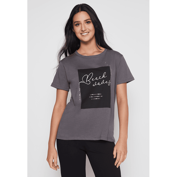 Polera Silver Beach Mujer Gris Familyshop 1